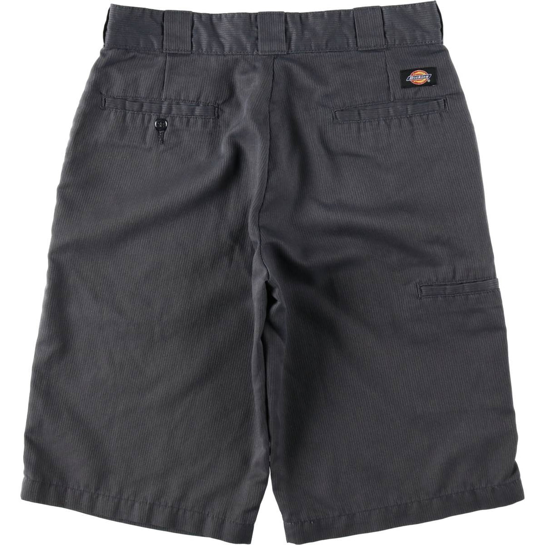 Dickies Regular Fit Stripe Pattern Work Shorts (Men's W31 equivalent) polyester gray type Vintage Second Hand