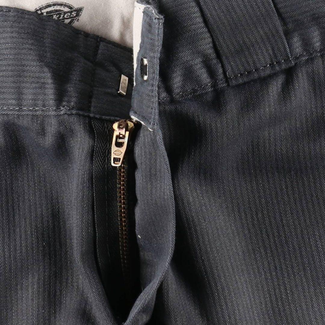 Dickies Regular Fit Stripe Pattern Work Shorts (Men's W31 equivalent) polyester gray type Vintage Second Hand