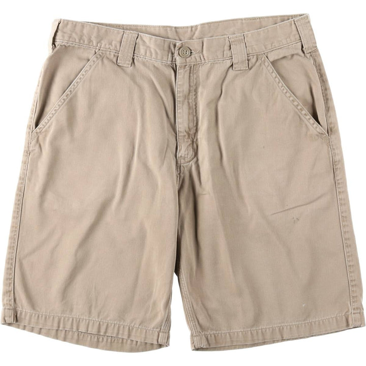 Carhartt work shorts, men's size W36 (approx.) cotton Beige type Vintage Second Hand