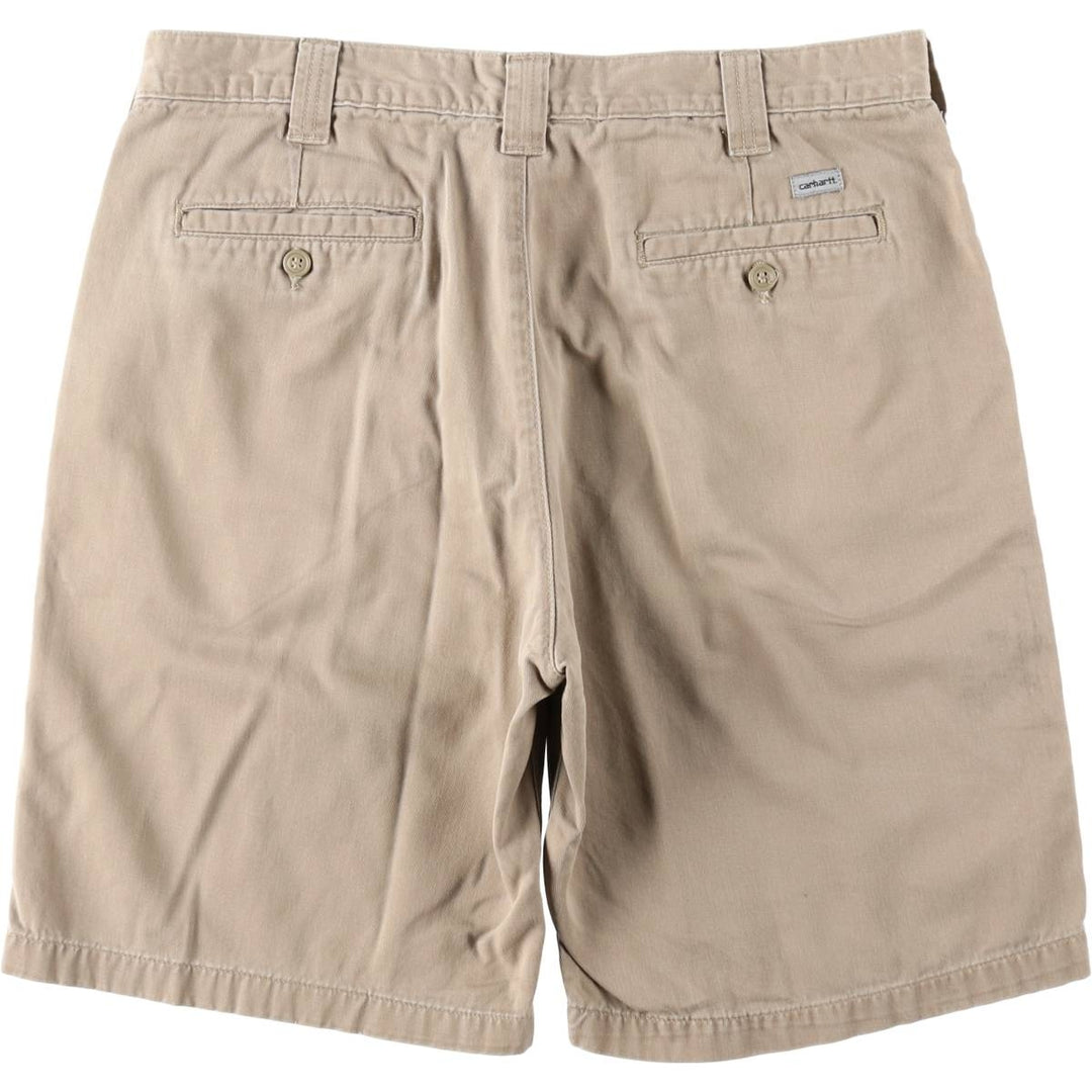 Carhartt work shorts, men's size W36 (approx.) cotton Beige type Vintage Second Hand