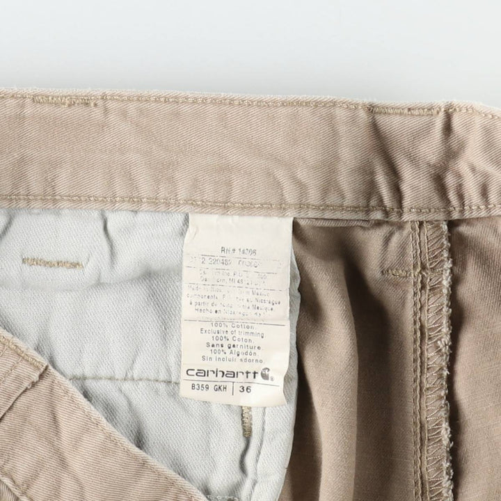 Carhartt work shorts, men's size W36 (approx.) cotton Beige type Vintage Second Hand