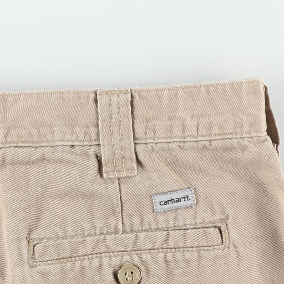 Carhartt work shorts, men's size W36 (approx.) cotton Beige type Vintage Second Hand