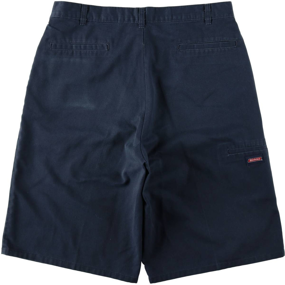 Dickies Work Shorts, Half Pants, Men's, W36 equivalent polyester navy blue type Vintage Second Hand