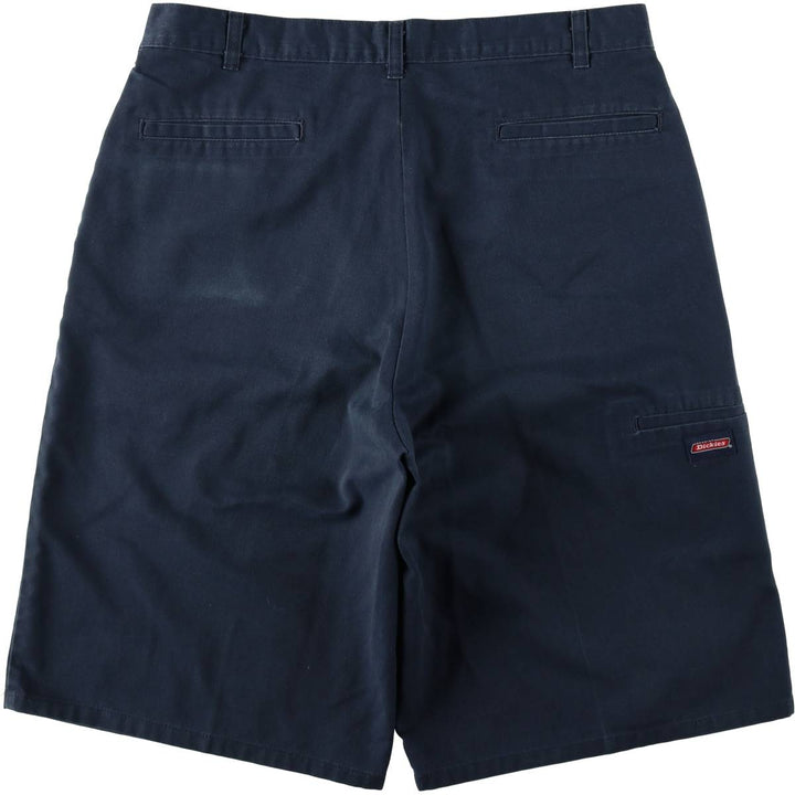 Dickies Work Shorts, Half Pants, Men's, W36 equivalent polyester navy blue type Vintage Second Hand