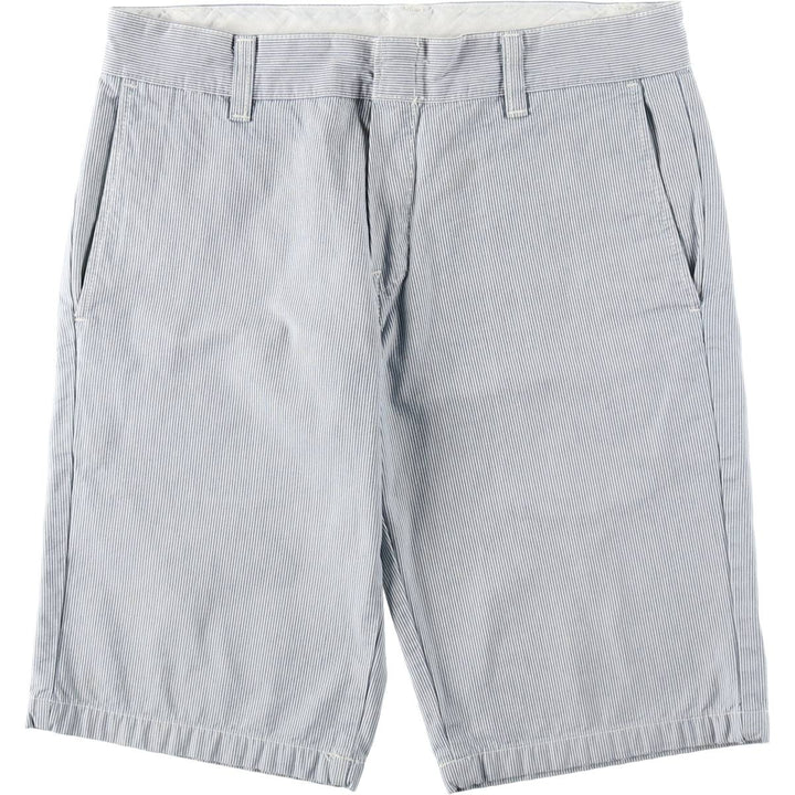 Carhartt Stripe Pattern Work Shorts, Men's Size W34 (approx.) cotton blue type Vintage Second Hand