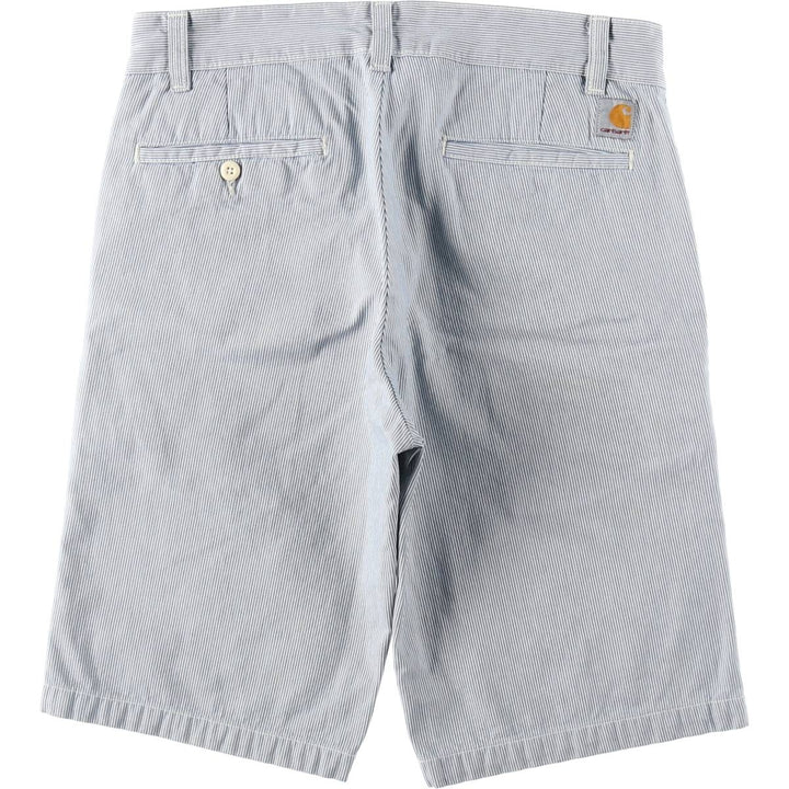 Carhartt Stripe Pattern Work Shorts, Men's Size W34 (approx.) cotton blue type Vintage Second Hand