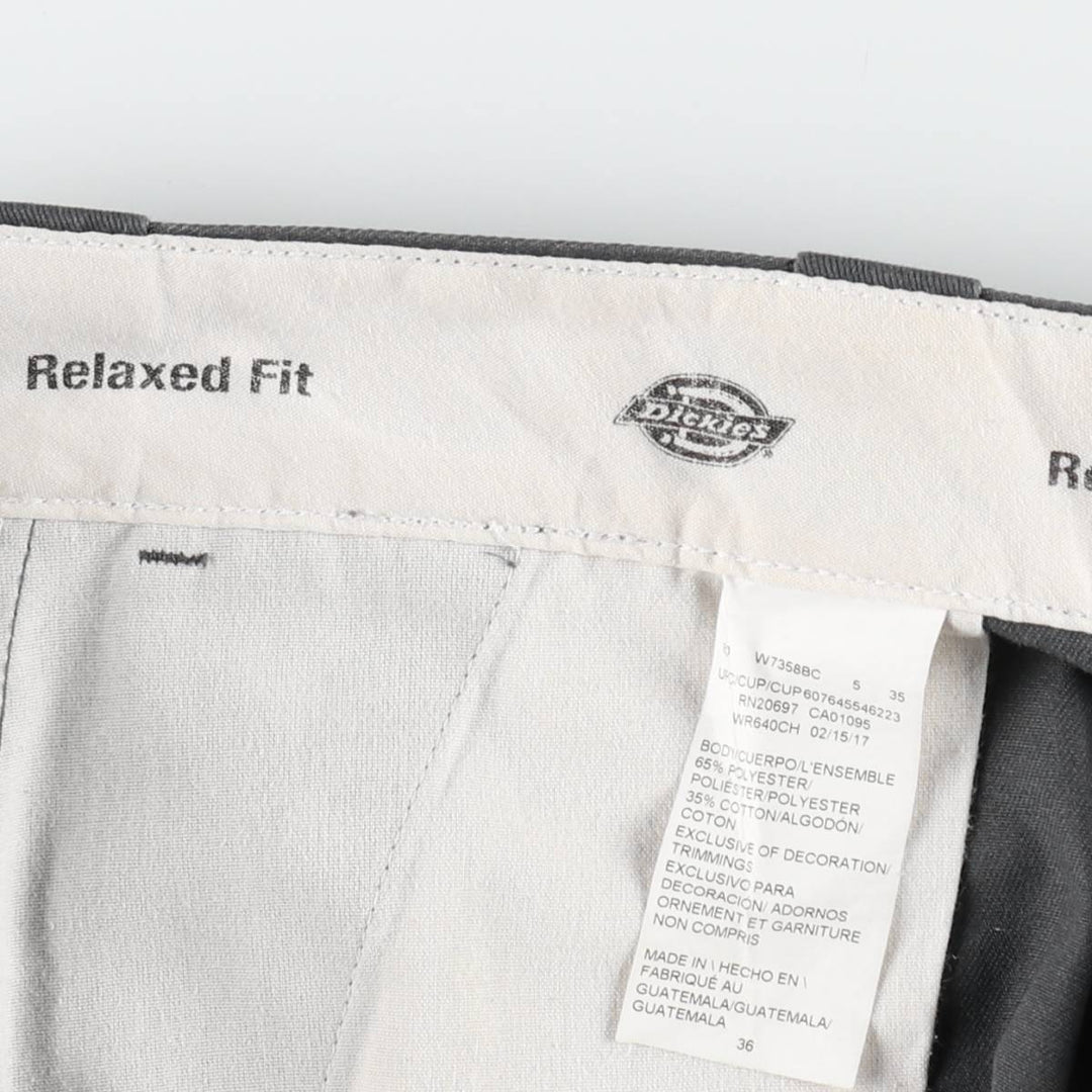 Dickies Relaxed Fit Work Shorts, Half Pants, Men's, W36 equivalent polyester gray type Vintage Second Hand