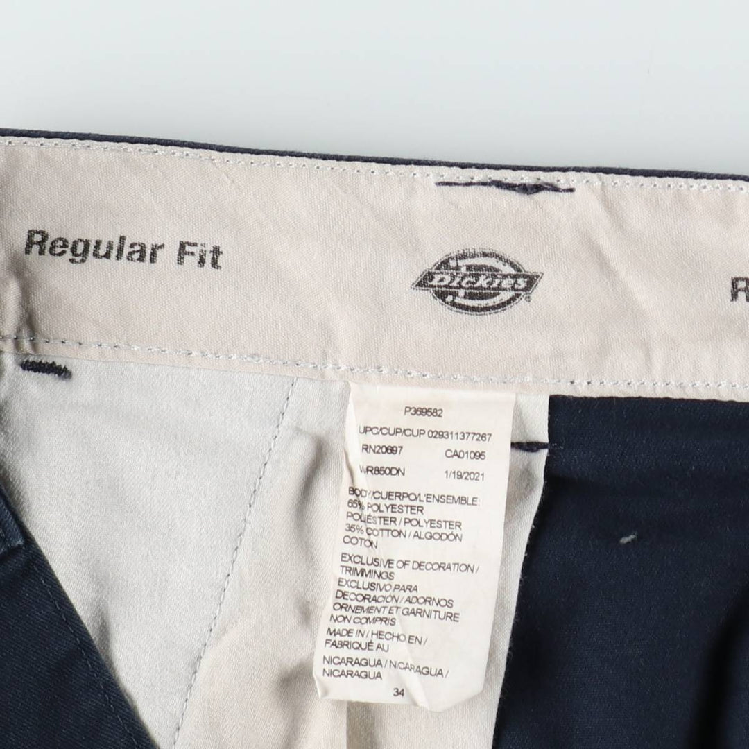 Dickies Regular Fit Work Shorts, Men's, Size W36 polyester navy blue type Vintage Second Hand