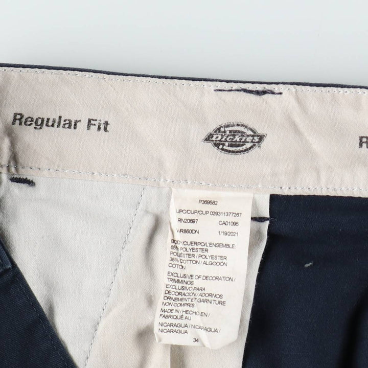 Dickies Regular Fit Work Shorts, Men's, Size W36 polyester navy blue type Vintage Second Hand