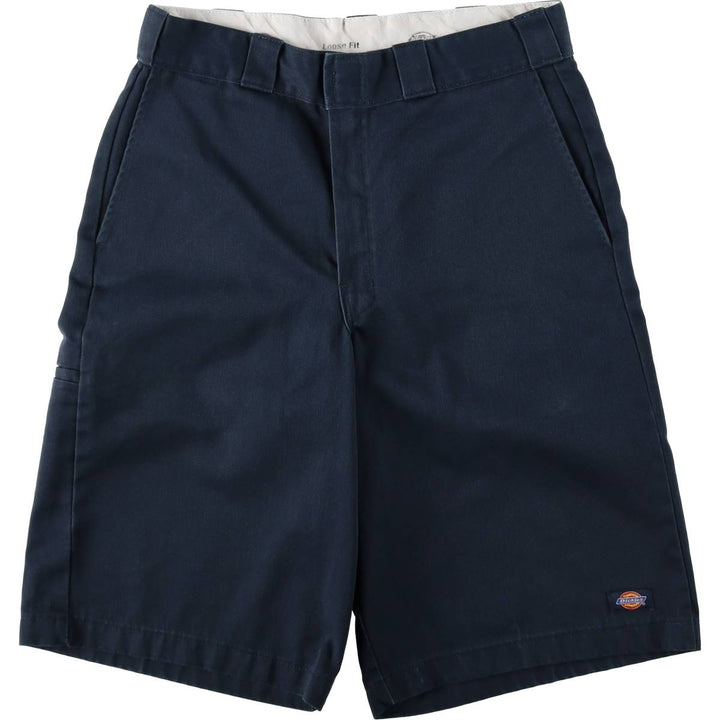 Dickies Loose Fit Work Shorts, Half Pants, Men's, W31 equivalent polyester navy blue type Vintage Second Hand