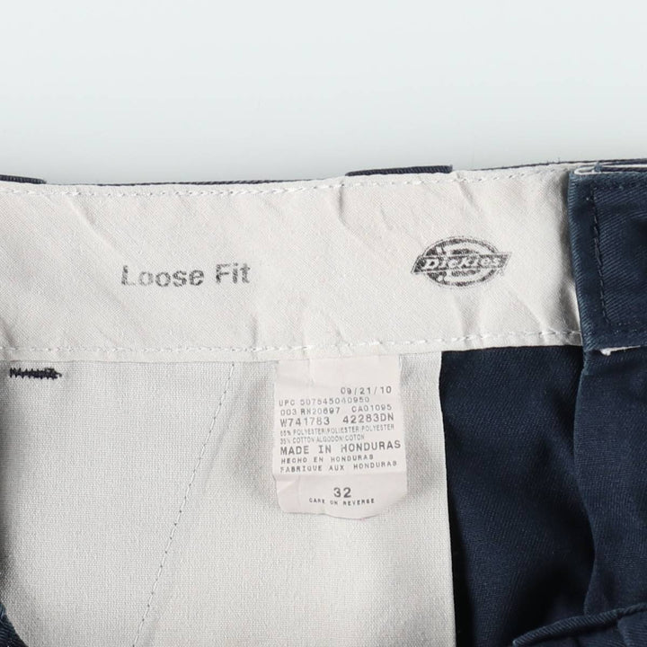 Dickies Loose Fit Work Shorts, Half Pants, Men's, W31 equivalent polyester navy blue type Vintage Second Hand