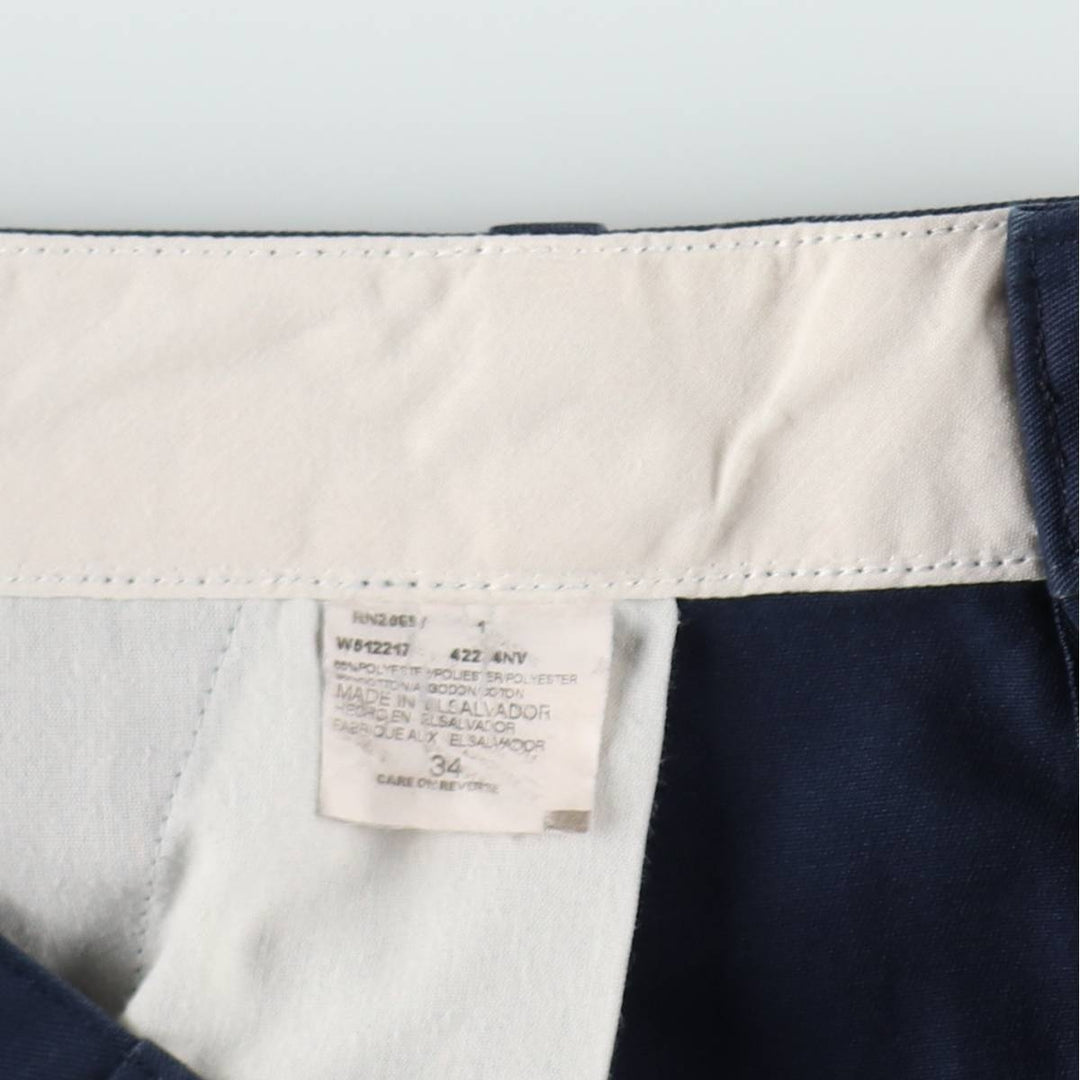 Dickies Work Shorts Shorts Men's W34 equivalent polyester navy blue type Vintage Second Hand
