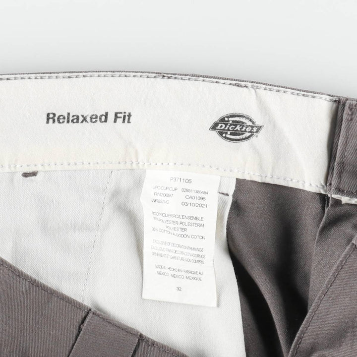 Dickies Relaxed Fit Work Shorts, Half Pants, Men's, W34 equivalent polyester gray type Vintage Second Hand