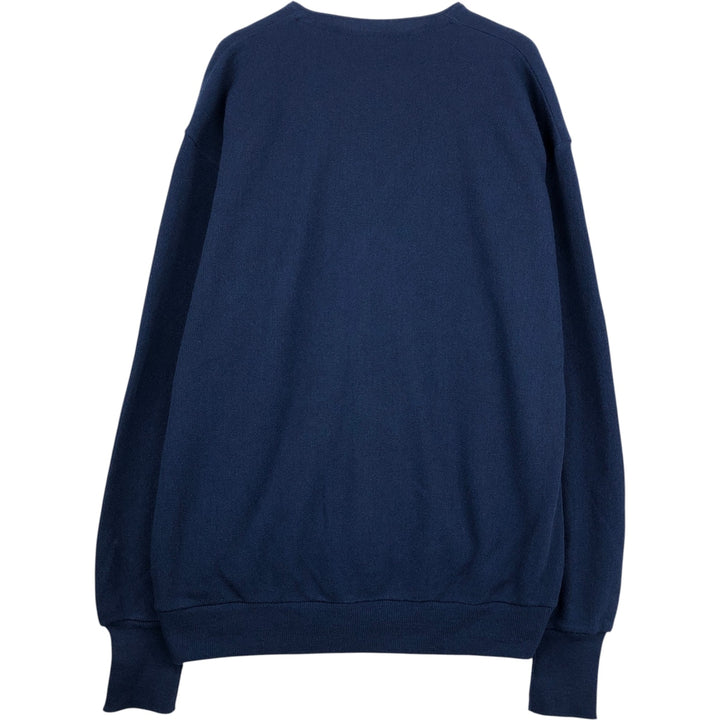 90'S La Mode Acrylic Knit Cardigan, Made in USA, Men's XXL equivalent, Vintage acrylic navy blue type Vintage Second Hand