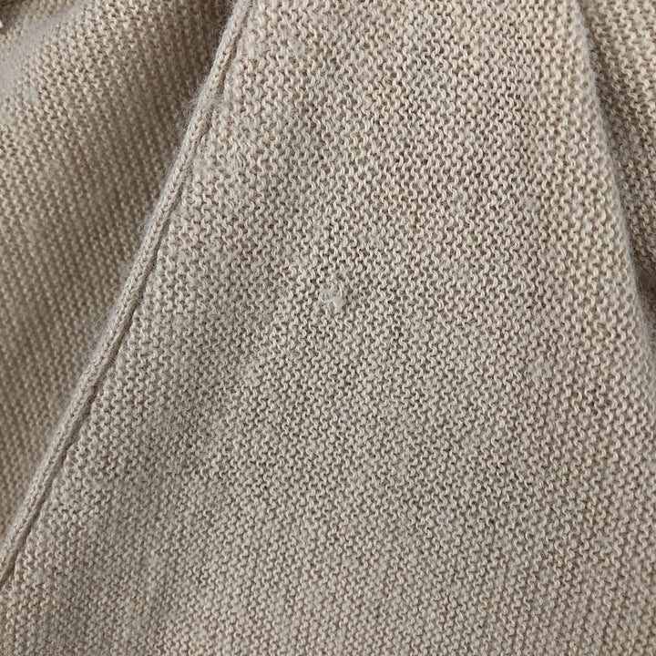 Hanover Square Plain Acrylic Knit Cardigan, Made in USA, Men's XL Equivalent Oron Acrylic Beige type Vintage Second Hand