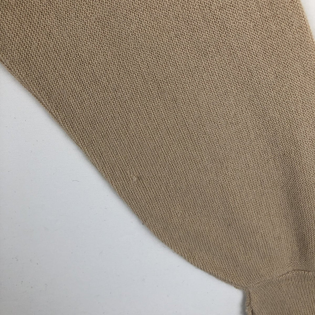 Hanover Square Plain Acrylic Knit Cardigan, Made in USA, Men's XL Equivalent Oron Acrylic Beige type Vintage Second Hand