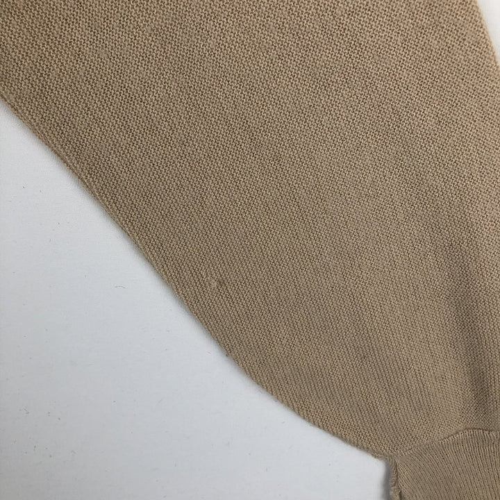 Hanover Square Plain Acrylic Knit Cardigan, Made in USA, Men's XL Equivalent Oron Acrylic Beige type Vintage Second Hand
