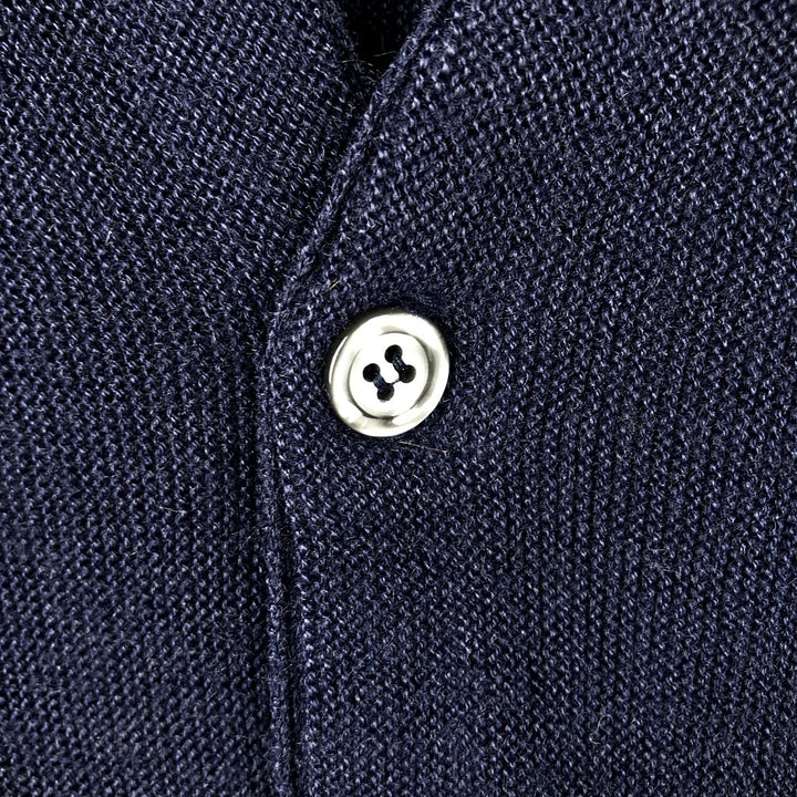 ~90'S Arnold Palmer Arnie Acrylic Knit Cardigan, Made in USA, Men's Size L (approx.), Vintage Oron Acrylic navy blue type Vintage Second Hand