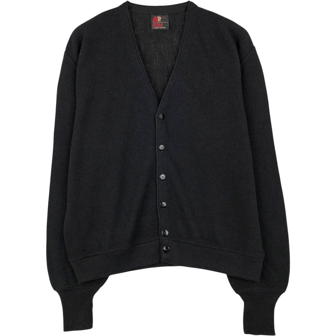 1970'S Arnold Palmer Acrylic Knit Cardigan, Men's Size XL (Equivalent), Vintage unclear black type Vintage Second Hand