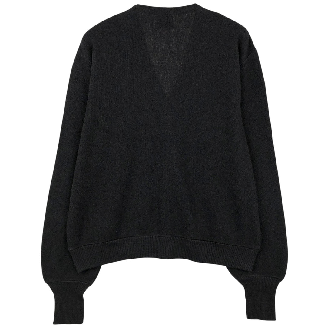 1970'S Arnold Palmer Acrylic Knit Cardigan, Men's Size XL (Equivalent), Vintage unclear black type Vintage Second Hand