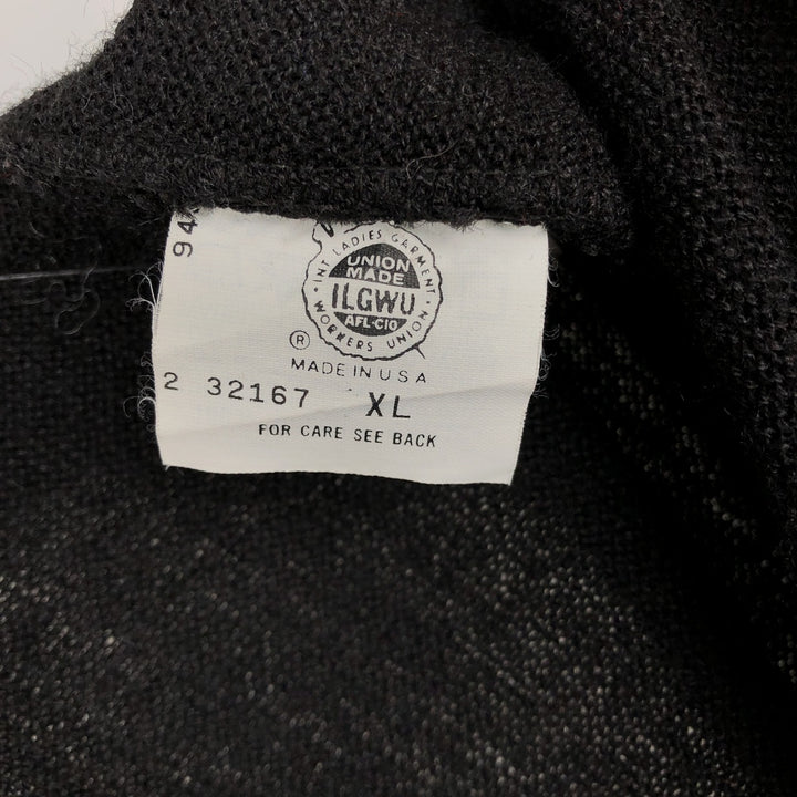 1970'S Arnold Palmer Acrylic Knit Cardigan, Men's Size XL (Equivalent), Vintage unclear black type Vintage Second Hand