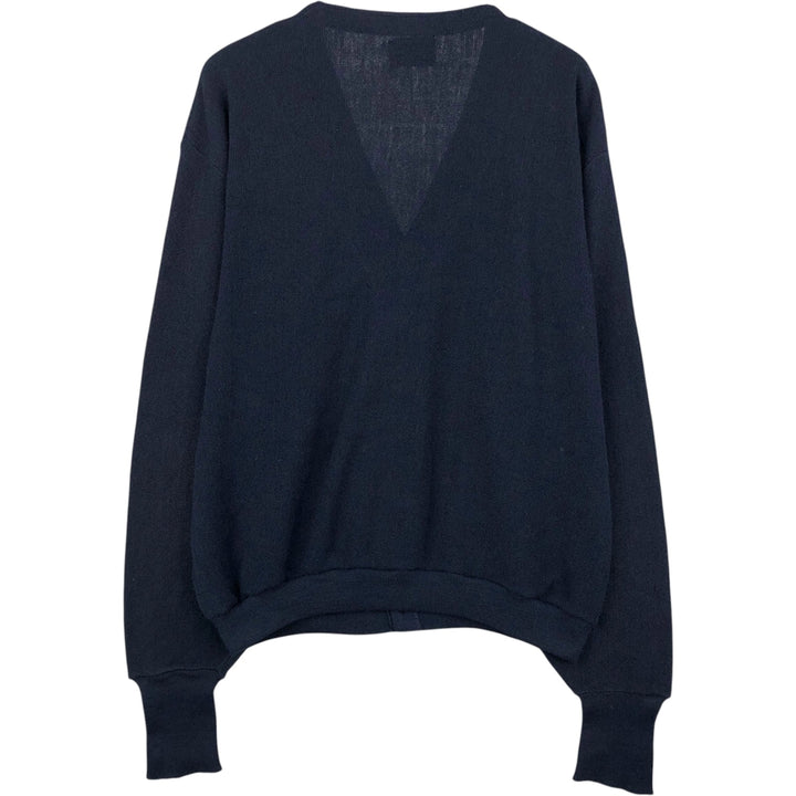 Vintage 80s-90'S Jantzen knit cardigan, made in the USA, men's size XL unclear navy blue type Vintage Second Hand