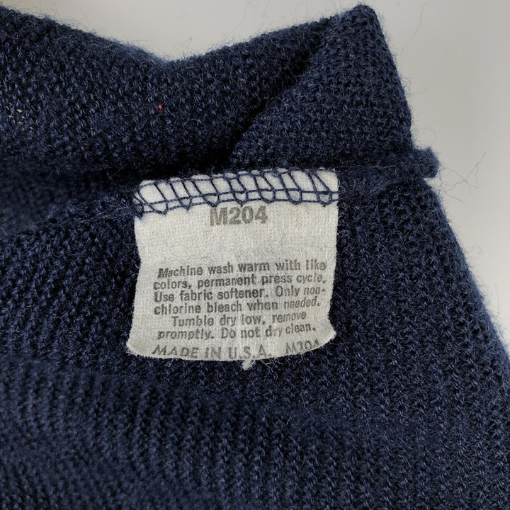 Vintage 80s-90'S Jantzen knit cardigan, made in the USA, men's size XL unclear navy blue type Vintage Second Hand
