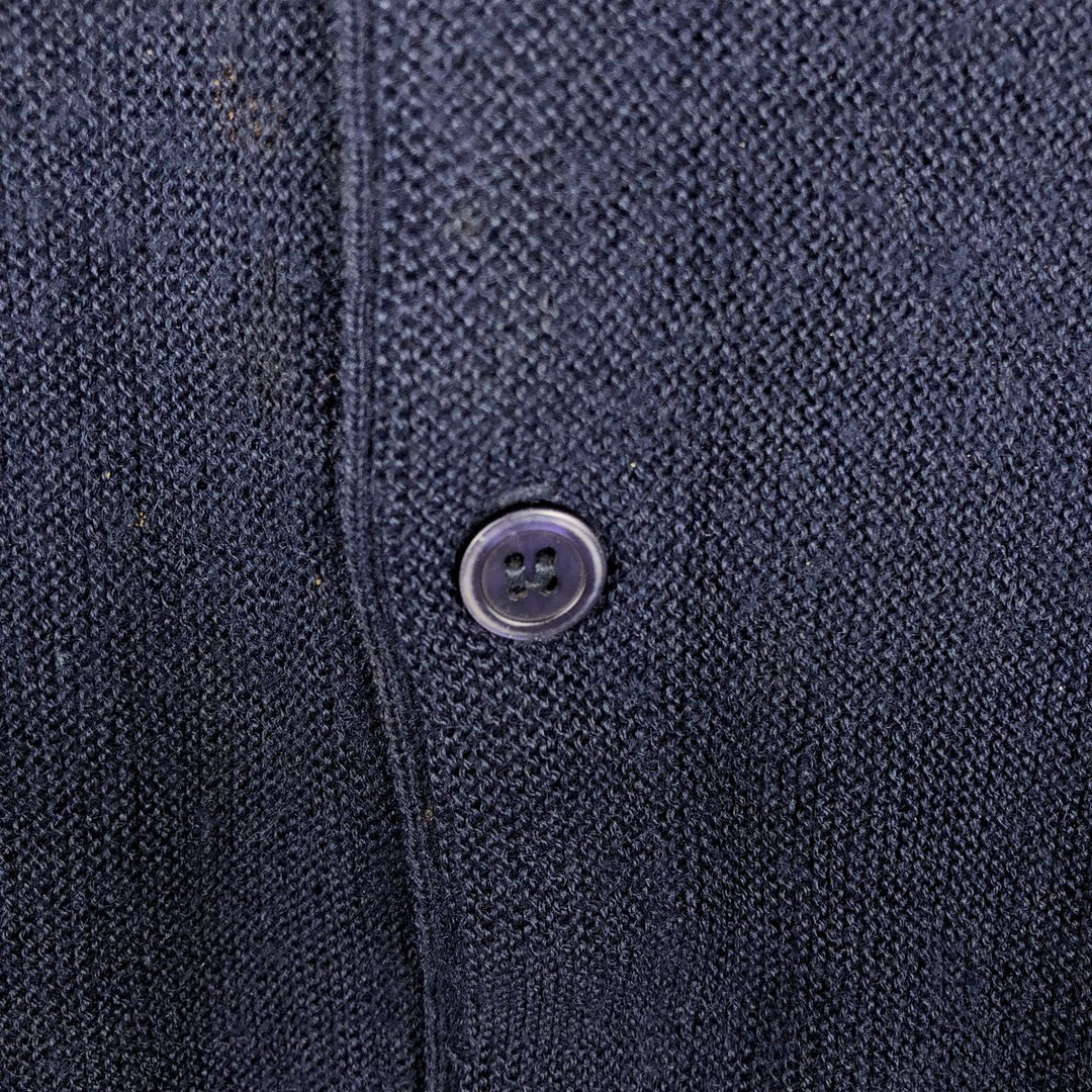 Vintage 80s-90'S Jantzen knit cardigan, made in the USA, men's size XL unclear navy blue type Vintage Second Hand