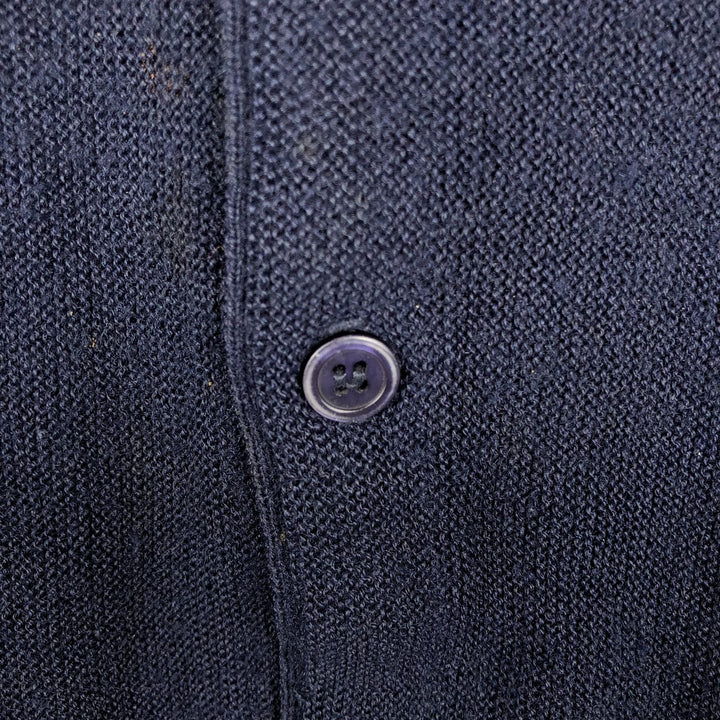 Vintage 80s-90'S Jantzen knit cardigan, made in the USA, men's size XL unclear navy blue type Vintage Second Hand