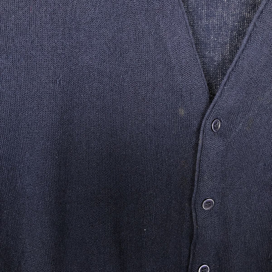 Vintage 80s-90'S Jantzen knit cardigan, made in the USA, men's size XL unclear navy blue type Vintage Second Hand