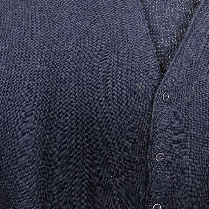 Vintage 80s-90'S Jantzen knit cardigan, made in the USA, men's size XL unclear navy blue type Vintage Second Hand