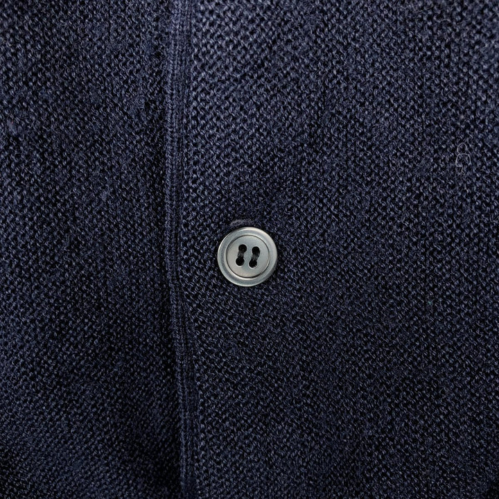Vintage 80s-90'S Jantzen knit cardigan, made in the USA, men's size XL unclear navy blue type Vintage Second Hand