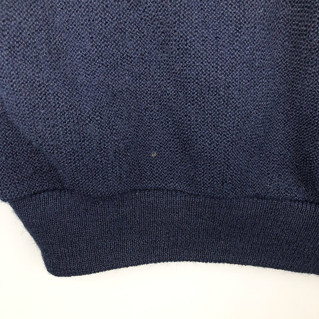 Vintage 80s-90'S Jantzen knit cardigan, made in the USA, men's size XL unclear navy blue type Vintage Second Hand