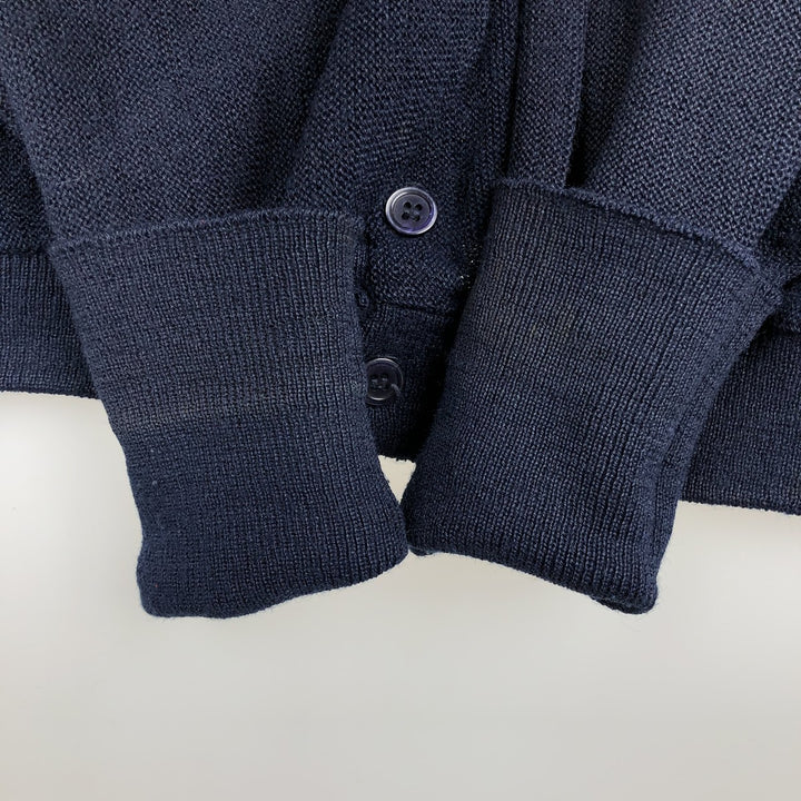 Vintage 80s-90'S Jantzen knit cardigan, made in the USA, men's size XL unclear navy blue type Vintage Second Hand