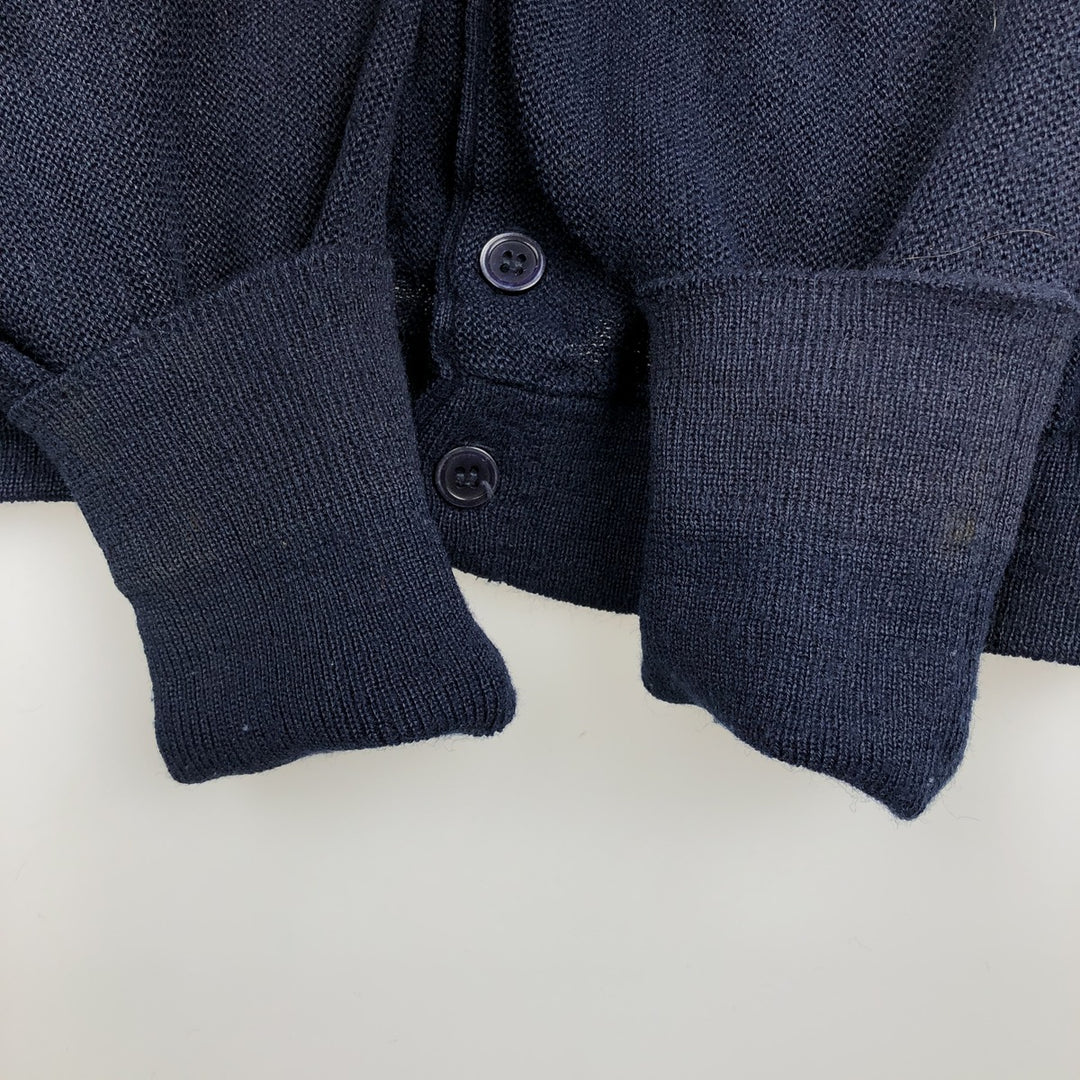 Vintage 80s-90'S Jantzen knit cardigan, made in the USA, men's size XL unclear navy blue type Vintage Second Hand
