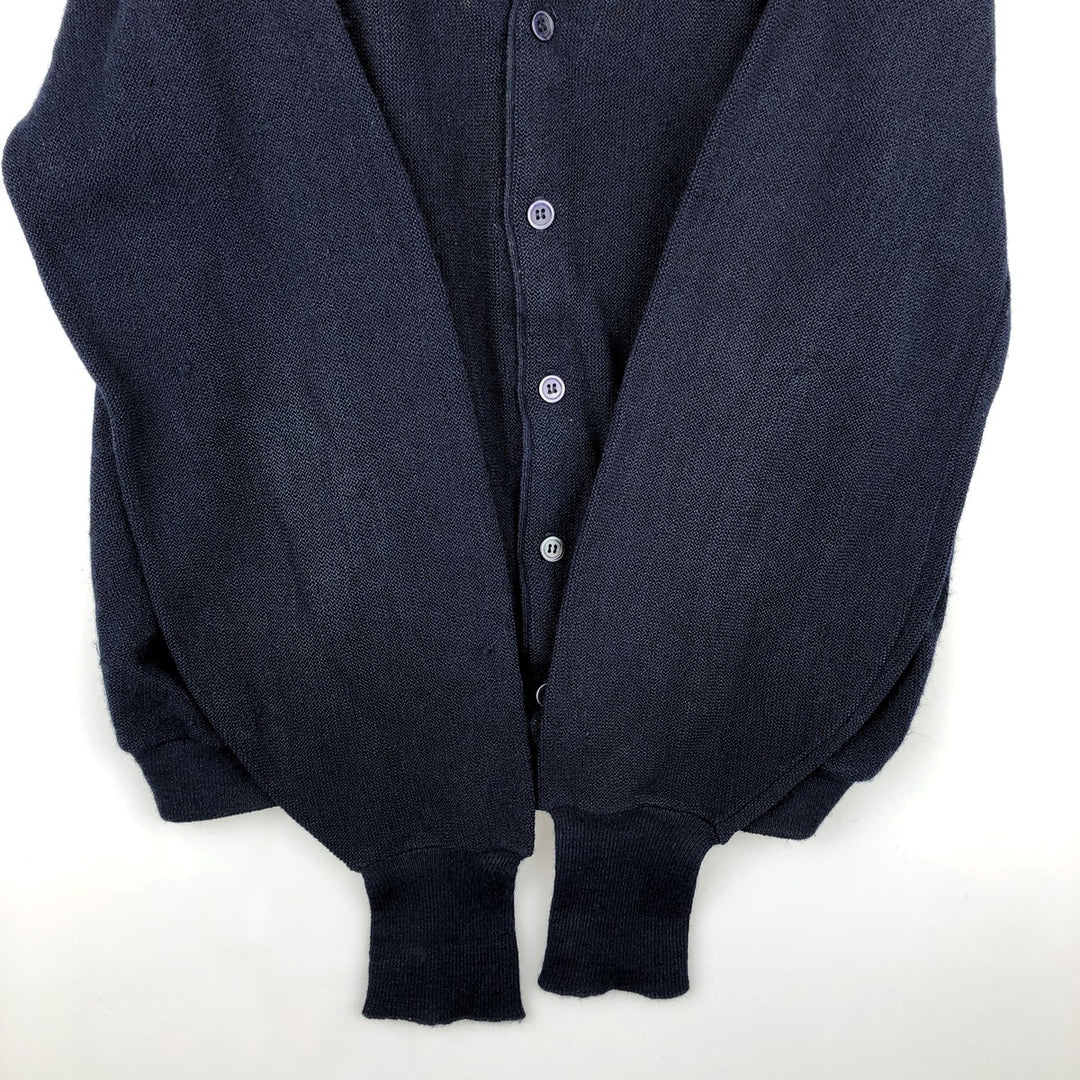 Vintage 80s-90'S Jantzen knit cardigan, made in the USA, men's size XL unclear navy blue type Vintage Second Hand
