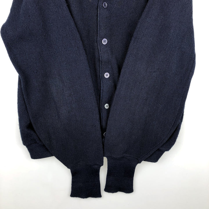 Vintage 80s-90'S Jantzen knit cardigan, made in the USA, men's size XL unclear navy blue type Vintage Second Hand