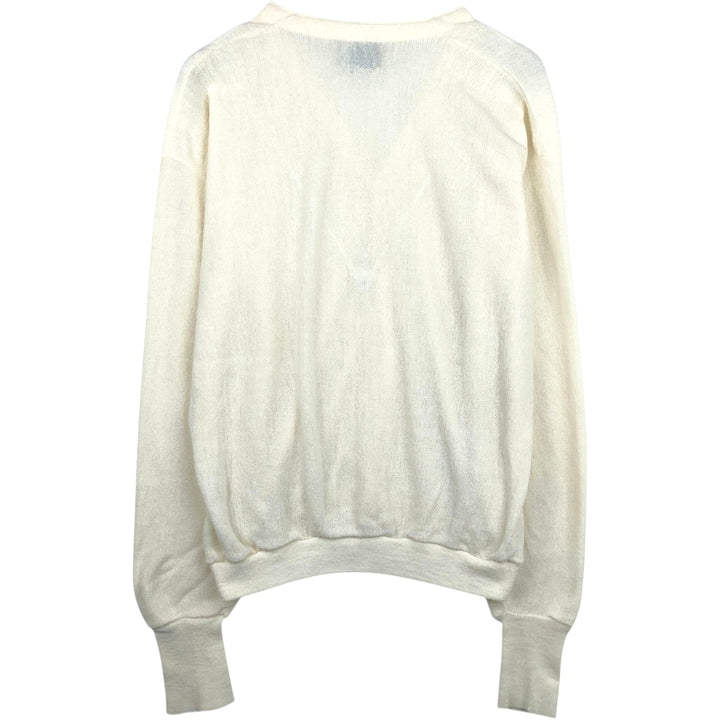 Vintage 1980'S Jantzen knit cardigan, made in the USA, men's size XL unclear pale white type Vintage Second Hand