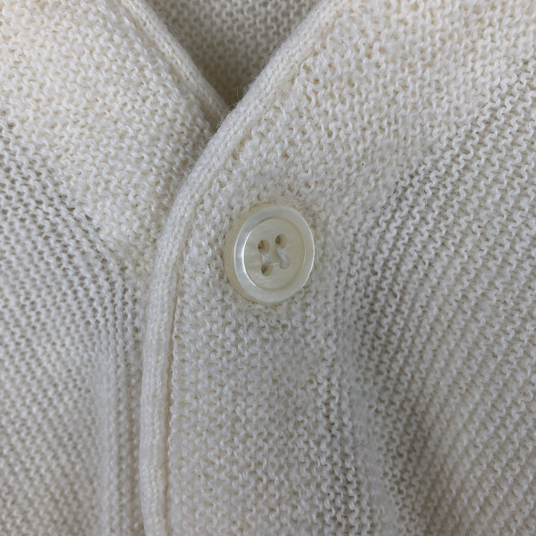 Vintage 1980'S Jantzen knit cardigan, made in the USA, men's size XL unclear pale white type Vintage Second Hand
