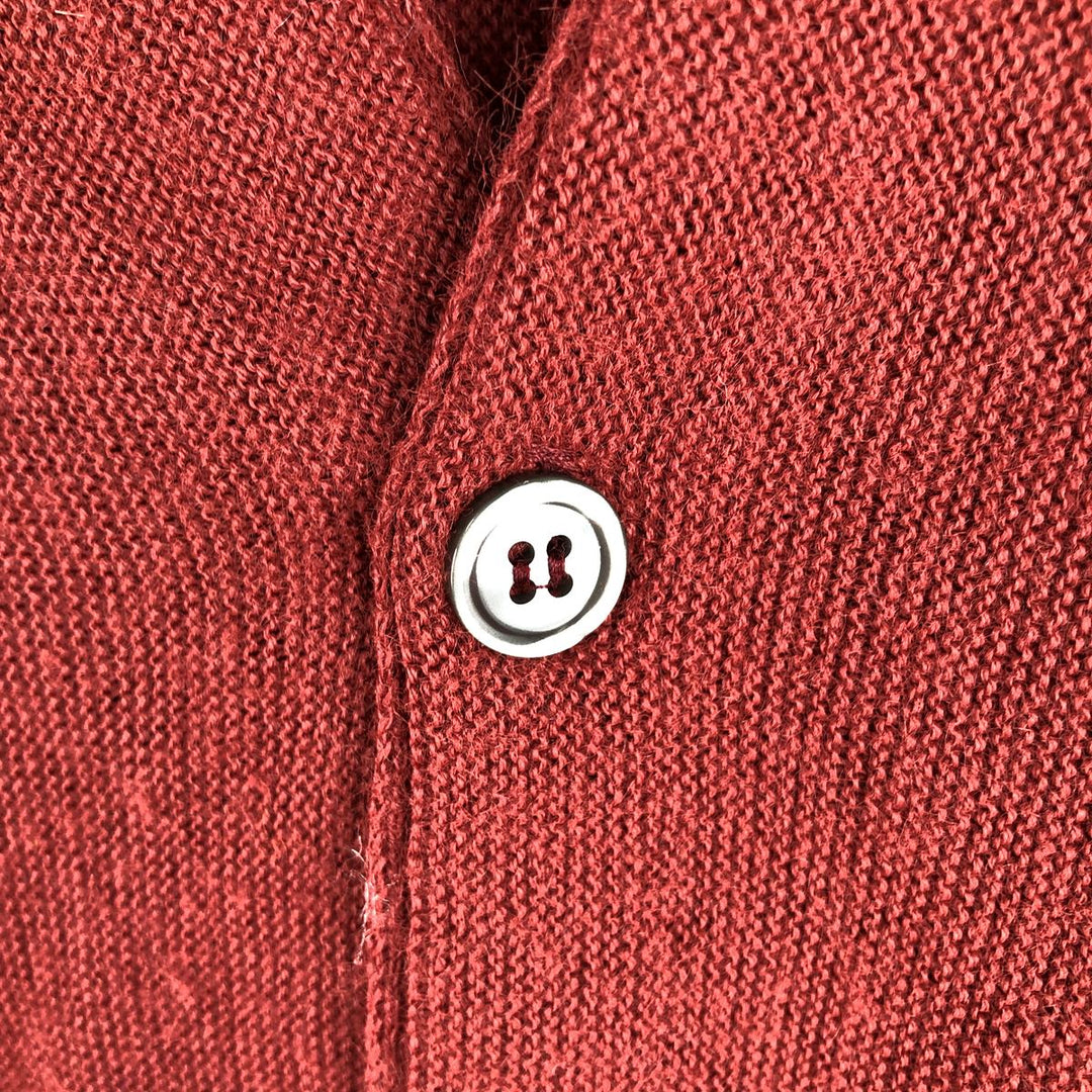 Vintage 90'S Bay Hill Classics acrylic knit cardigan, made in the USA, size M, men's. Oron Acrylic red type Vintage Second Hand