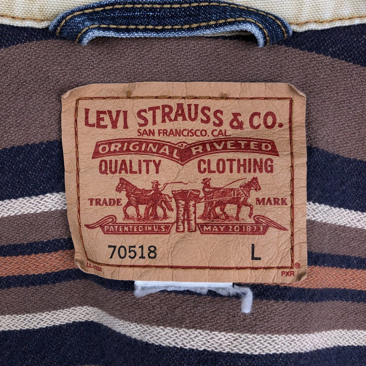 Levi's 70518 Denim Jacket, Men's Size L unclear blue type Vintage Second Hand