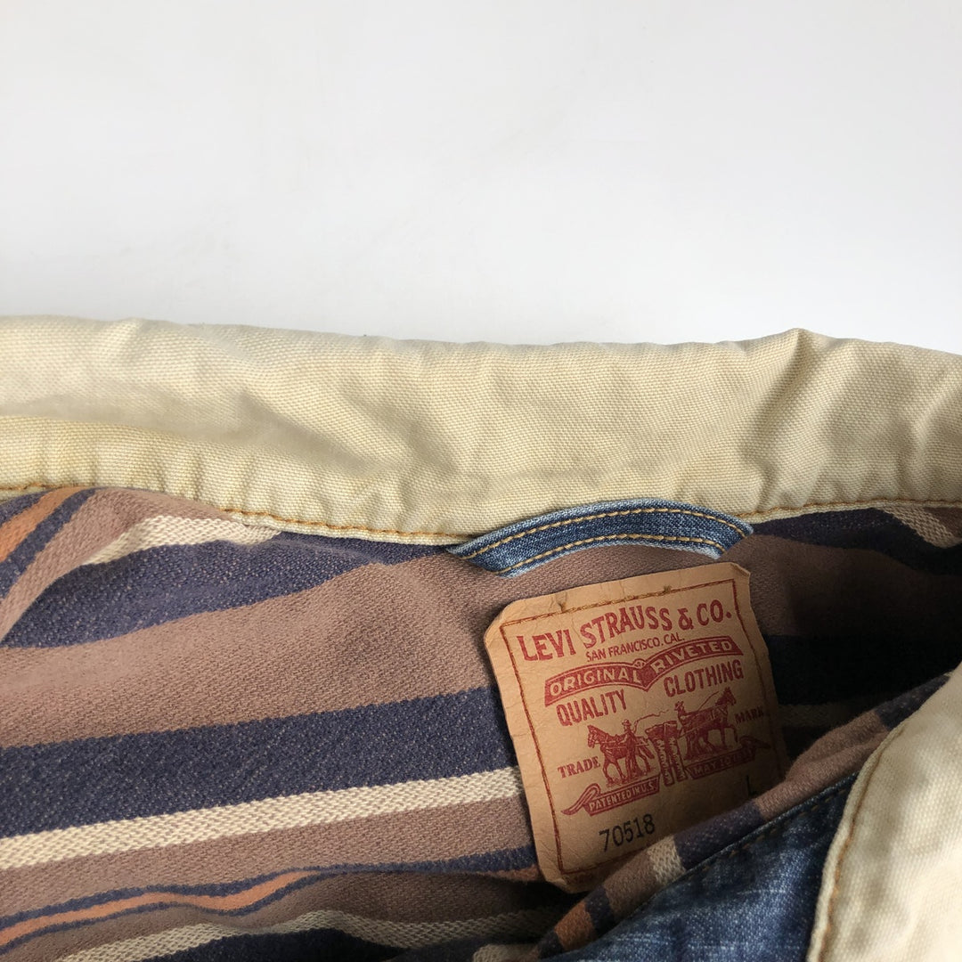 Levi's 70518 Denim Jacket, Men's Size L unclear blue type Vintage Second Hand