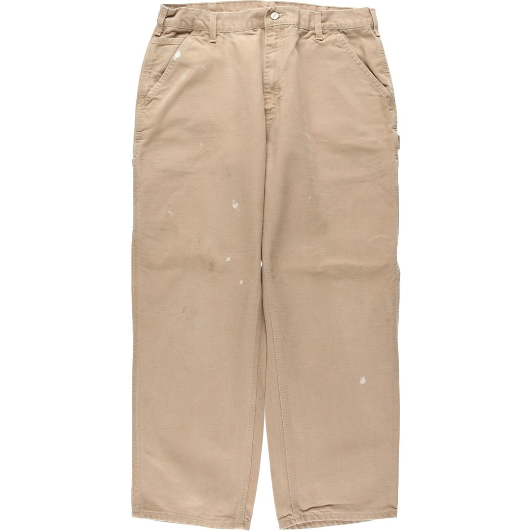 00'S Carhartt Dungaree Fit Duck Painter Pants Men's W36 cotton Beige type Vintage Second Hand
