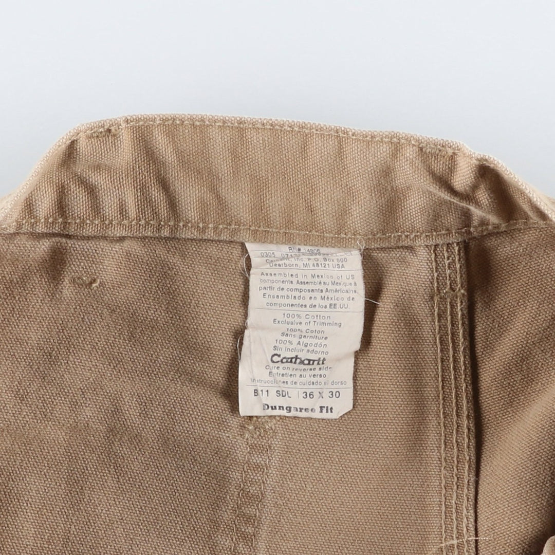 00'S Carhartt Dungaree Fit Duck Painter Pants Men's W36 cotton Beige type Vintage Second Hand