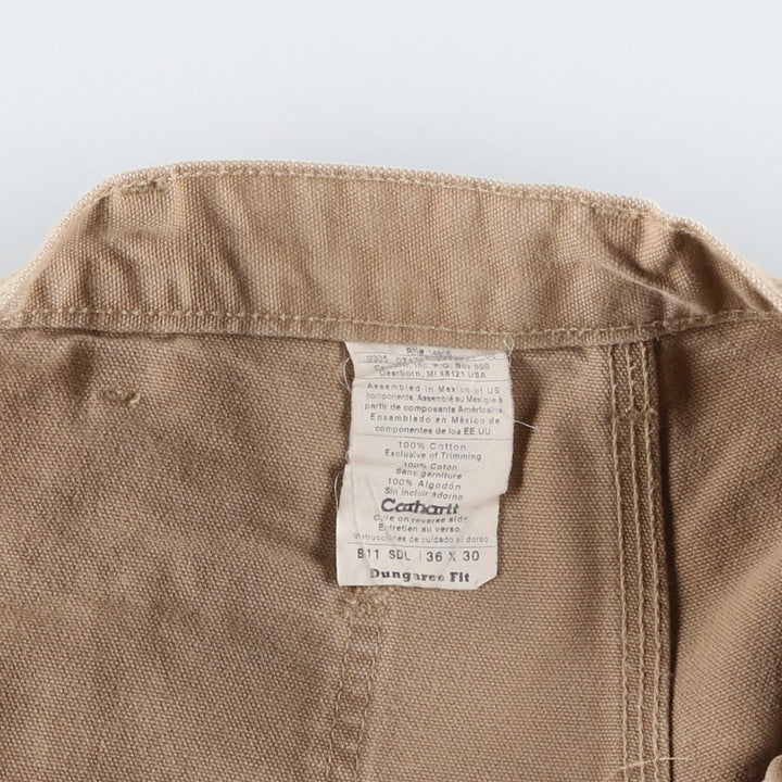 00'S Carhartt Dungaree Fit Duck Painter Pants Men's W36 cotton Beige type Vintage Second Hand