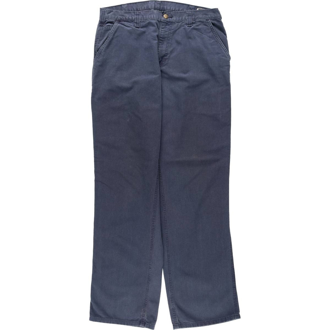 Carhartt Duck Work Pants, Men's, W35 equivalent unclear navy blue type Vintage Second Hand