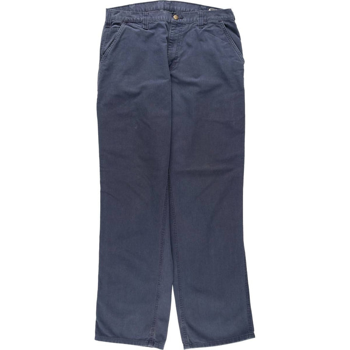 Carhartt Duck Work Pants, Men's, W35 equivalent unclear navy blue type Vintage Second Hand