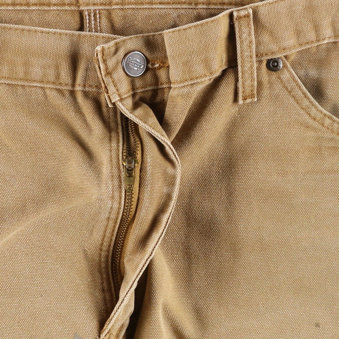 2000s- Dickies Regular Fit Duck Painter Pants, Men's W38 equivalent. cotton beige type brown Vintage Second Hand
