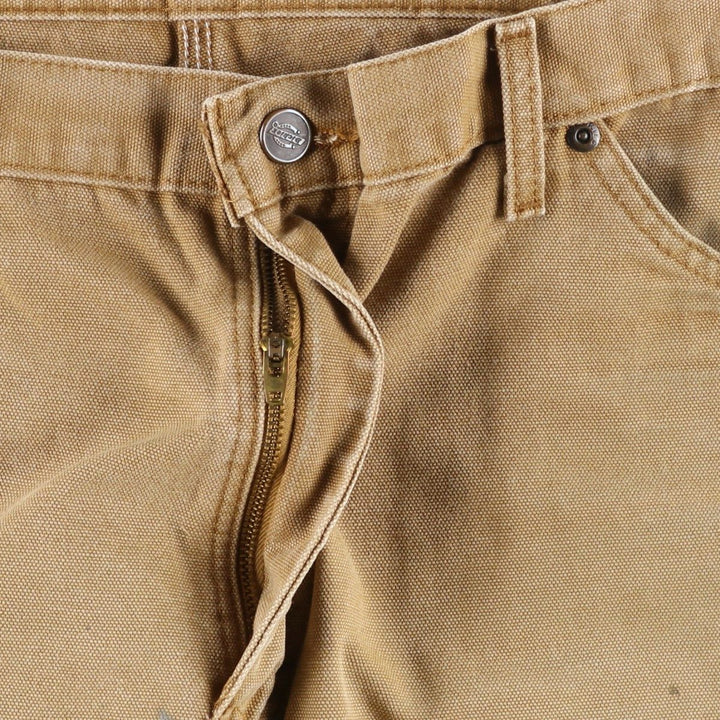 2000s- Dickies Regular Fit Duck Painter Pants, Men's W38 equivalent. cotton beige type brown Vintage Second Hand