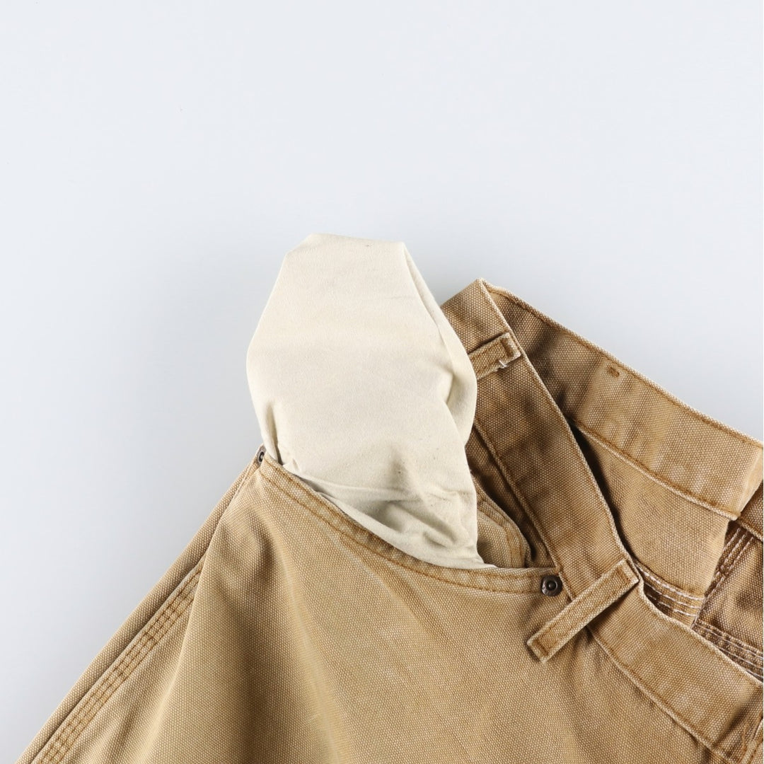 2000s- Dickies Regular Fit Duck Painter Pants, Men's W38 equivalent. cotton beige type brown Vintage Second Hand